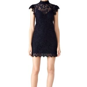 Rachel Zoe Kara navy blue lace mini dress